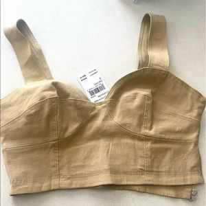 A.L.C. ALESSANDRA LINEN BUSTIER 0